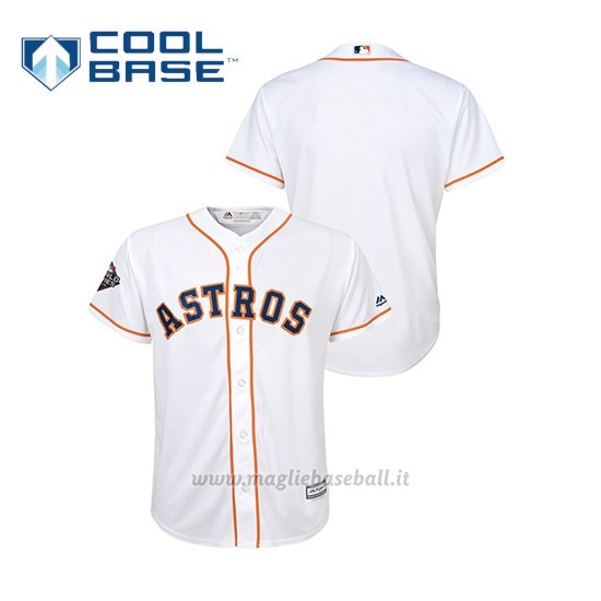 Maglia Baseball Bambino Houston Astros 2019 World Series Bound Cool Base Bianco